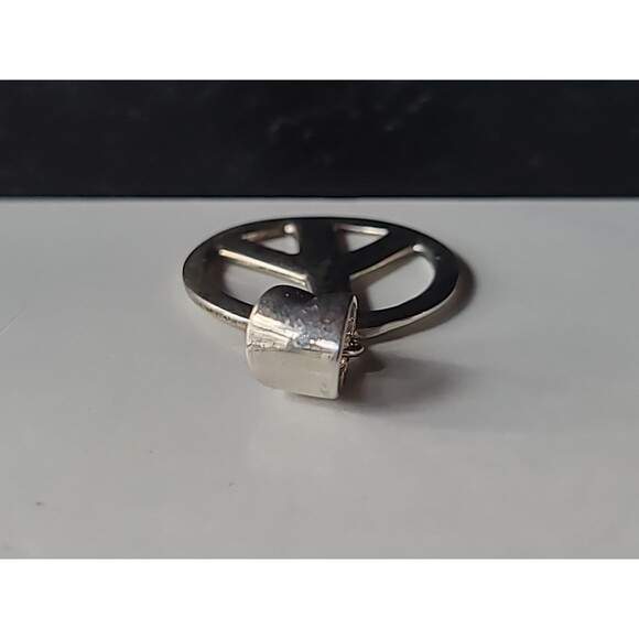 925 Sterling Silver Peace Sign Pendant Vintage - Picture 6 of 10